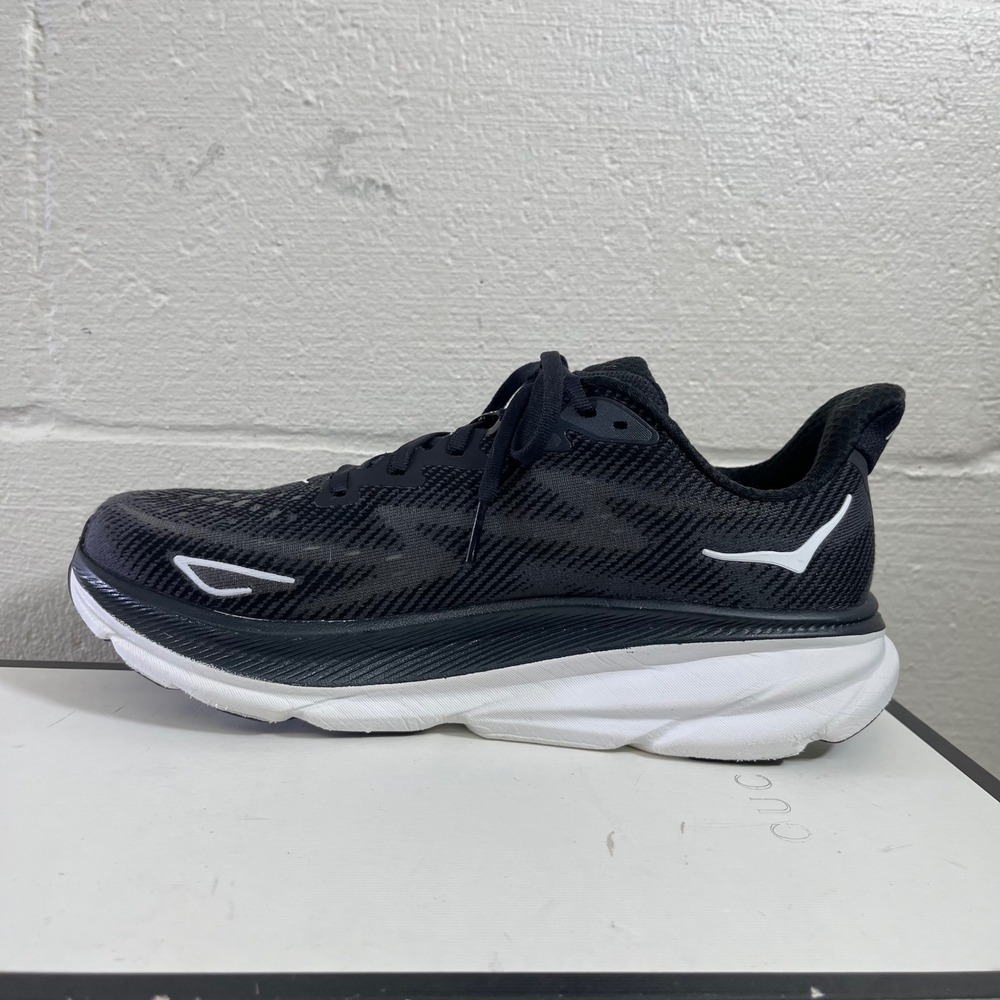 Hoka One One Clifton 9 1127896 BWHT Black White Running Shoes Women's 10 B - Picture 5 of 11